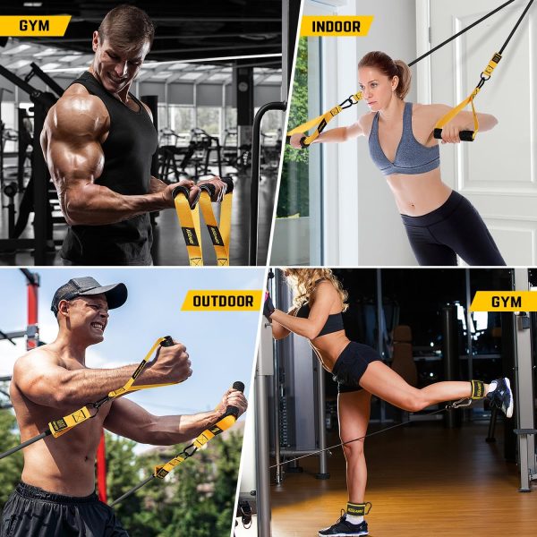 Resistance Bands for Working Out, 300lbs 360lbs Heavy Exercise Bands with - Image 7