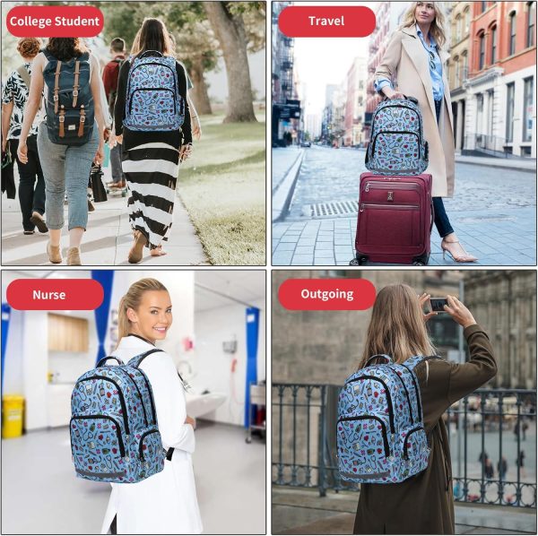 Gatycallaty Nurse Backpack for Women Girls Laptop Work Bag College Nursing - Image 7