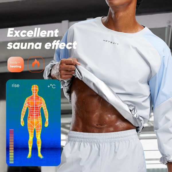 HOTSUIT Sauna Suit Men Anti Rip Sweat Suits Gym Boxing Workout Jackets - Image 3