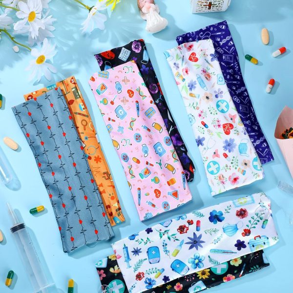 WILLBOND 8 Pieces Nursing Headbands with Buttons for Nurses Doctors Women - Image 6