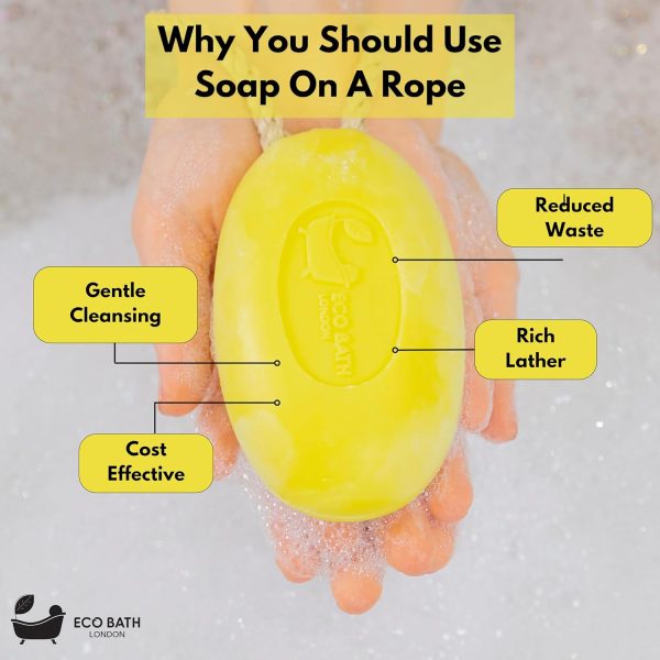 Lime Soap on a Rope 7.76 oz (220 g) Luxury Eco-Friendly Lime Soap, - Image 5