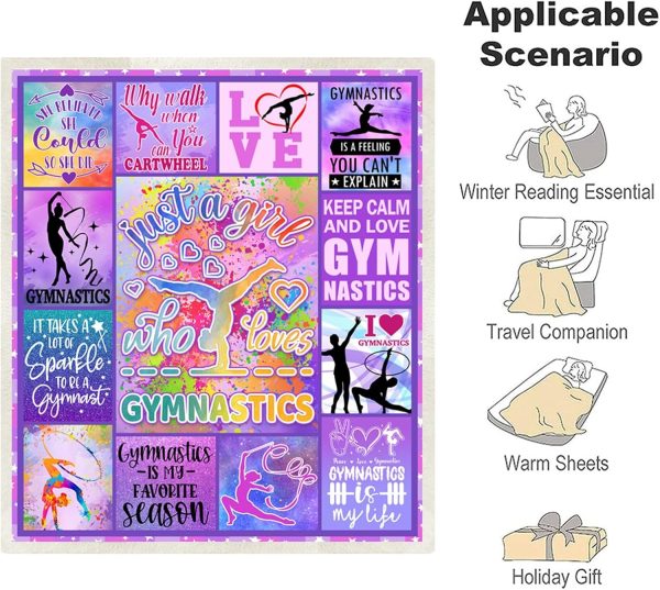 Gymnastics Gifts for Girls, Girls Gymnastics Blanket Gifts, Gifts for - Image 6