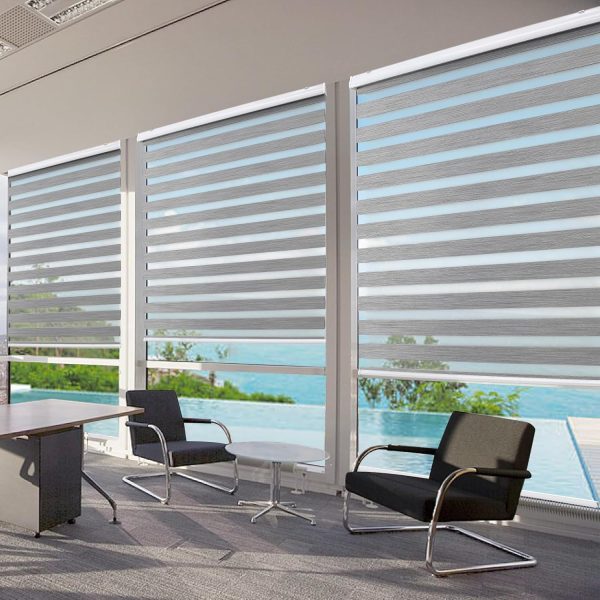 Joydeco Cordless Zebra Blinds for Windows, Dual Layer Free-Stop Zebra - Image 7