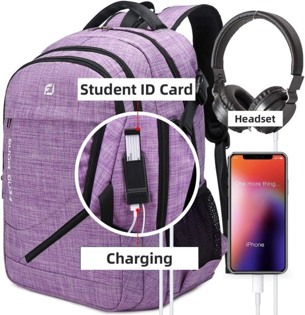 Large Laptop Backpack 17.3 inch Durable Waterproof Travel College Backpack - Image 5