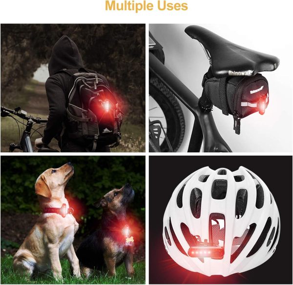 Ascher USB Rechargeable LED Bike Tail Light 2 Pack, Bright Bicycle Rear - Image 7
