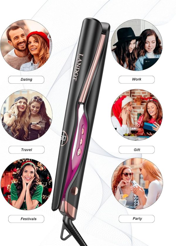 LANDOT Hair Straightener and Curler 2 in 1 - Twist Straightening Curling - Image 7