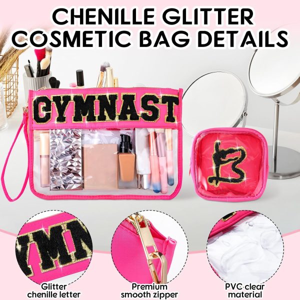 Hillban 2 Pcs Gymnastics Makeup Bag for Women Gymnastic Coach Gift - Image 3