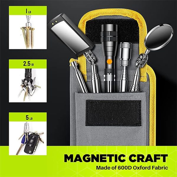 Telescoping Magnetic Pickup Tool Set-Extendable Magnet Flashlight with - Image 5