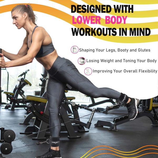 Ankle Strap for Cable Machine Attachments, Gym Accessories for Women and - Image 2