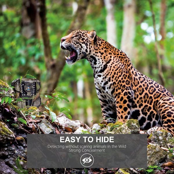 WOSPORTS Mini Trail Camera,24MP 1080P HD Game Hunting Camera Motion - Image 7