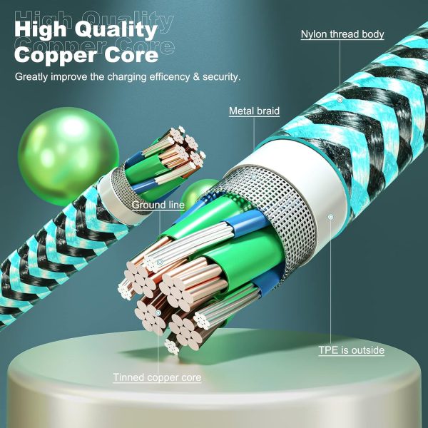 3 Pack iPhone Charger 10FT [Apple MFi Certified] Right Angle Lightning - Image 5