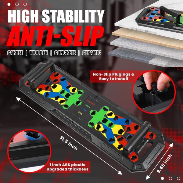 Push Up Board, Portable Multifunction All-in-One Fitness Accessories with - Image 4