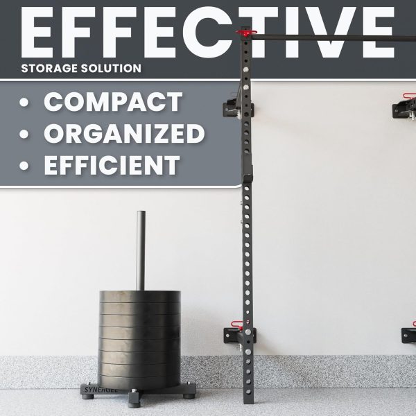 Synergee Olympic Weight Plate Rack. Stackable Weight Rack. Holds 2” Plates - Image 7