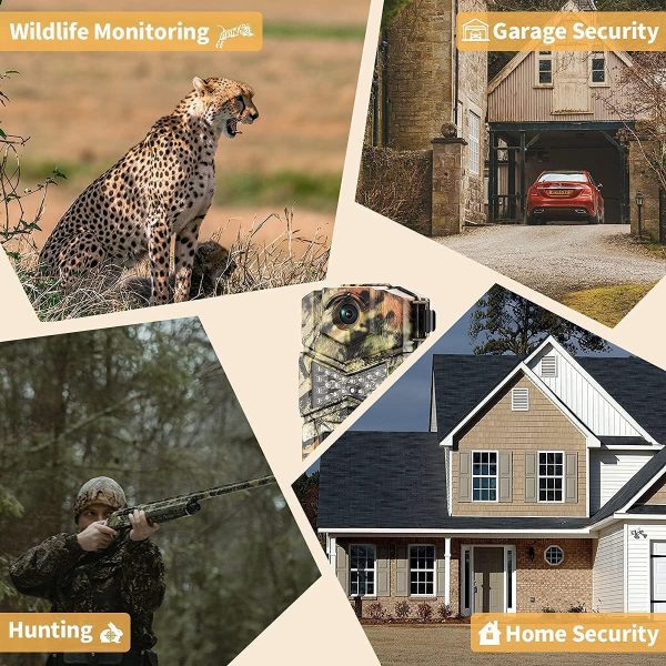 Trail Camera 2 Pack 30MP 1080P HD - Game Camera with 32GB SD Card, Fast - Image 6
