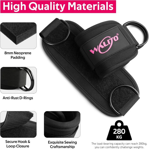 WALITO Gym Ankle Straps for Working Out - Glute Ankle Cuff Kickback Strap, - Image 2