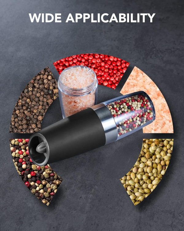 FORLIM Gravity Electric Salt and Pepper Grinder Set, Automatic Pepper - Image 2