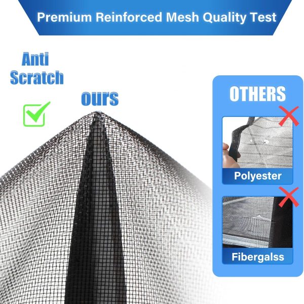 Magnetic Screen Door Upgraded PET Mesh Stronger Than Fiberglass and - Image 4