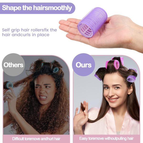 33 Piece Hair Rollers set, Self Grip Hair Rollers for Long Medium Short - Image 5
