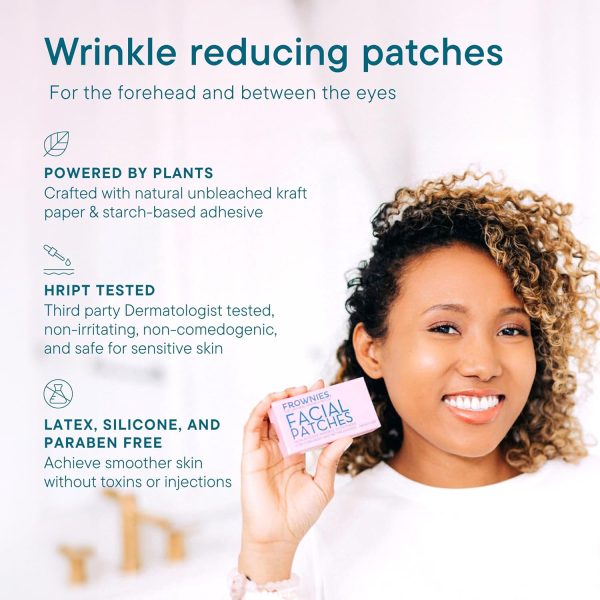 FROWNIES Forehead and Between the Eyes Wrinkle Patches - Hypoallergenic - Image 2