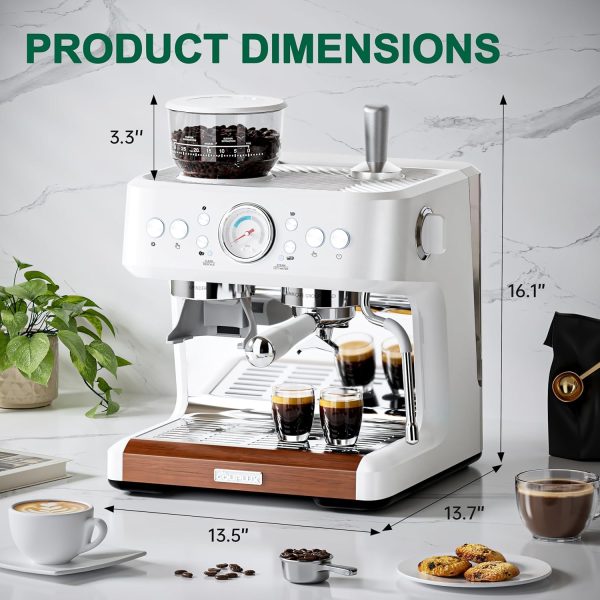 Espresso Machine with Grinder, Professional Coffee and Espresso Maker Combo - Image 8