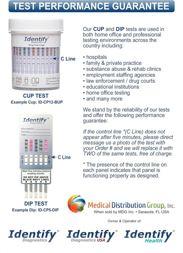 Drug Test Cups - 50 Pack - 12 Panel CLIA Waived Instant Urine Drug Test Kit - Image 7