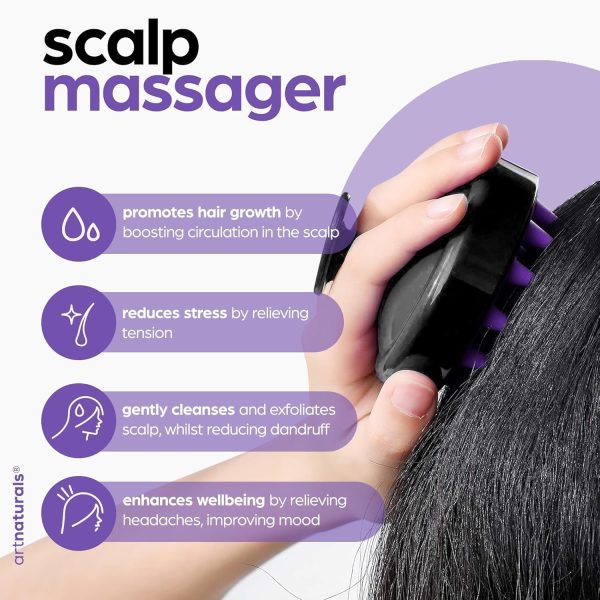 Artnaturals Organic Rosemary Castor Hair Oil + Massager Hair Growth Set - Image 4