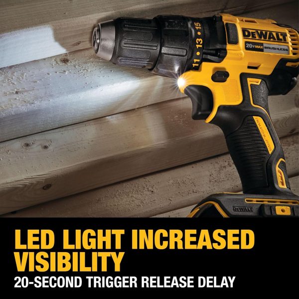 DEWALT 20V MAX Cordless Drill Driver, 1/2 Inch, 2 Speed, XR 2.0 Ah Battery - Image 6