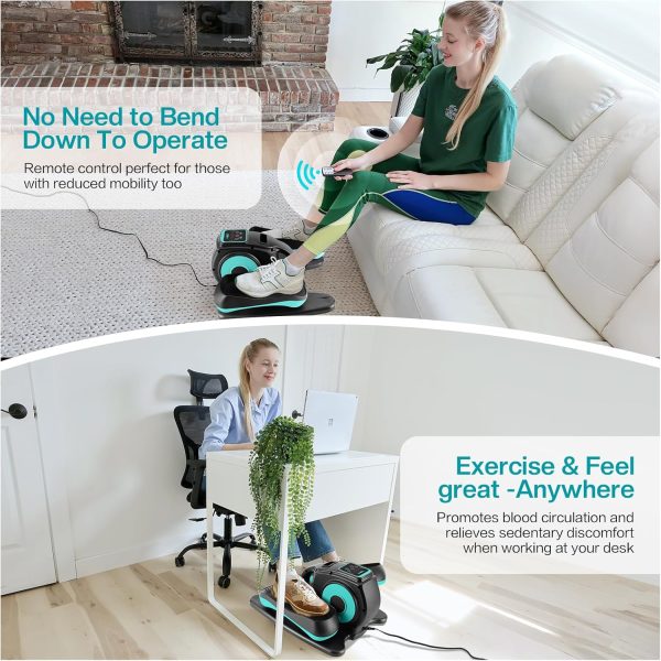 Under Desk Elliptical Machine, Ellipse Leg Exerciser for Seniors Adults, - Image 6