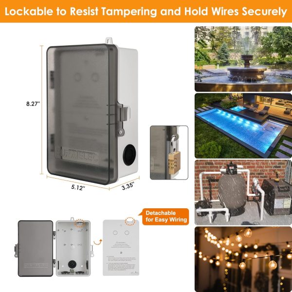 Suraielec WiFi Pool Timer, 120/277V Individual Switches Pool Pump Timer, 40 - Image 7