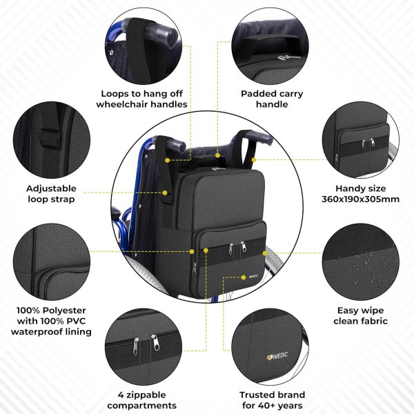 Deluxe Wheelchair Bag - Wheelchair Accessories for Adults - Wheelchair Bags - Image 5