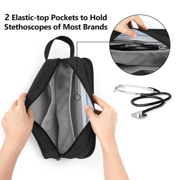 Trunab Stethoscope Carrying Case Hold 2 Stethoscopes or BP Cuffs, - Image 3
