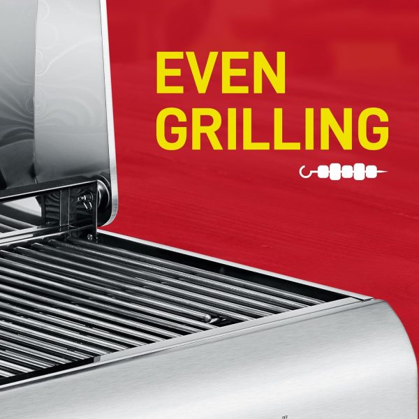 Portable Stainless Steel Gas Grill - 2 Burners Easy Clean Tabletop BBQ - Image 7