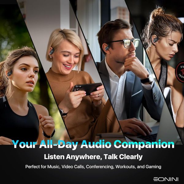 Open Ear Headphones Wireless Bluetooth 5.3 Earbuds, 40H Playtime with - Image 6