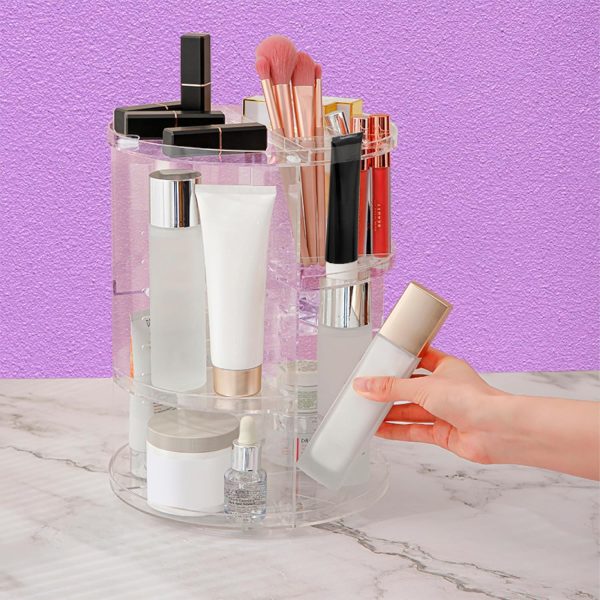 GGGI Solution - 360 Rotating Makeup Organizer Clear Acrylic Skincare and - Image 7