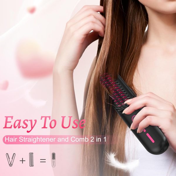 Cordless Hair Straightener Brush - 20 Million Anion Hair Straightener Brush - Image 5