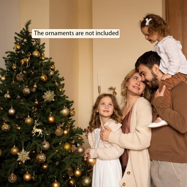 6FT Premium Hinged Artificial Christmas Tree, Xmas Full Tree for Home, - Image 6