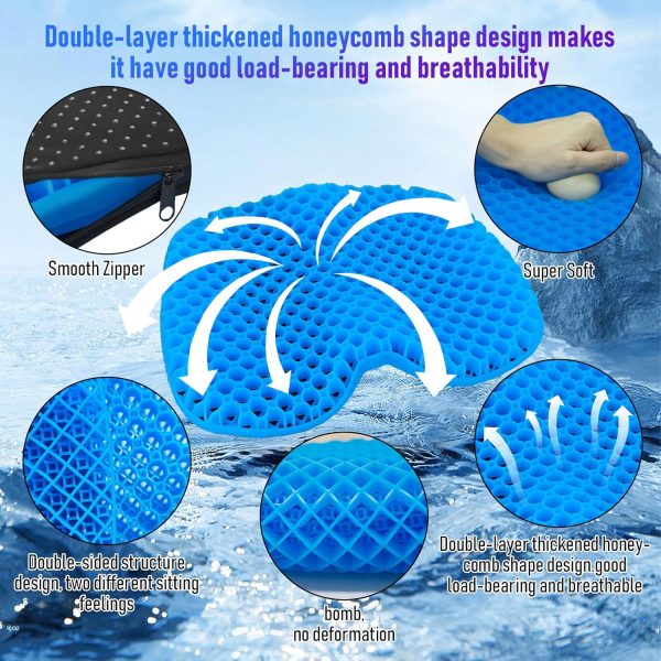 Kayak Seat Cushion, Thicken Anti Slip Waterproof Gel Kayak Seat, Portable - Image 3