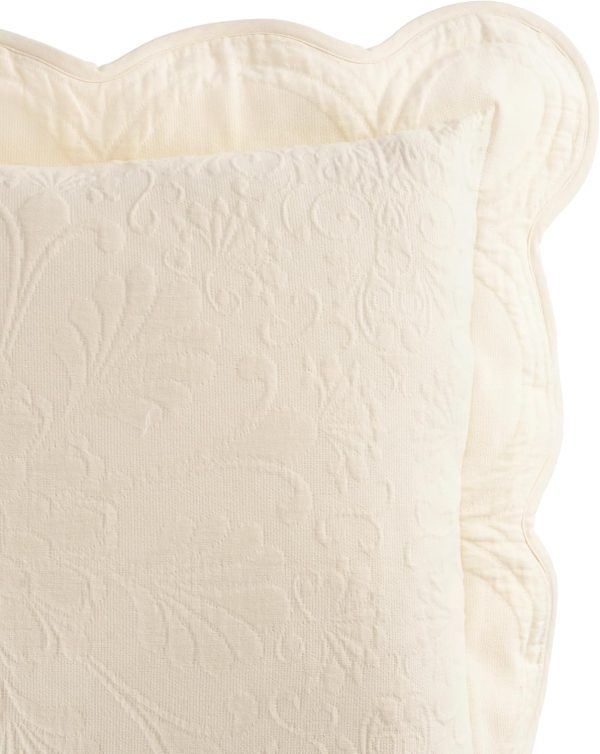 Charleston Estate Modern Farmhouse Floral Matelasse Decorative Pillowcase - Image 2