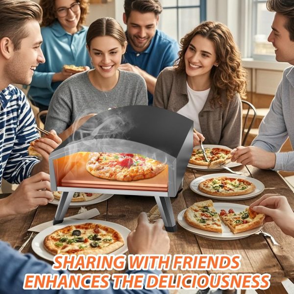 Uniflasy 12" Portable Propane Gas Pizza Oven - 3-Layer Design for Superior - Image 8