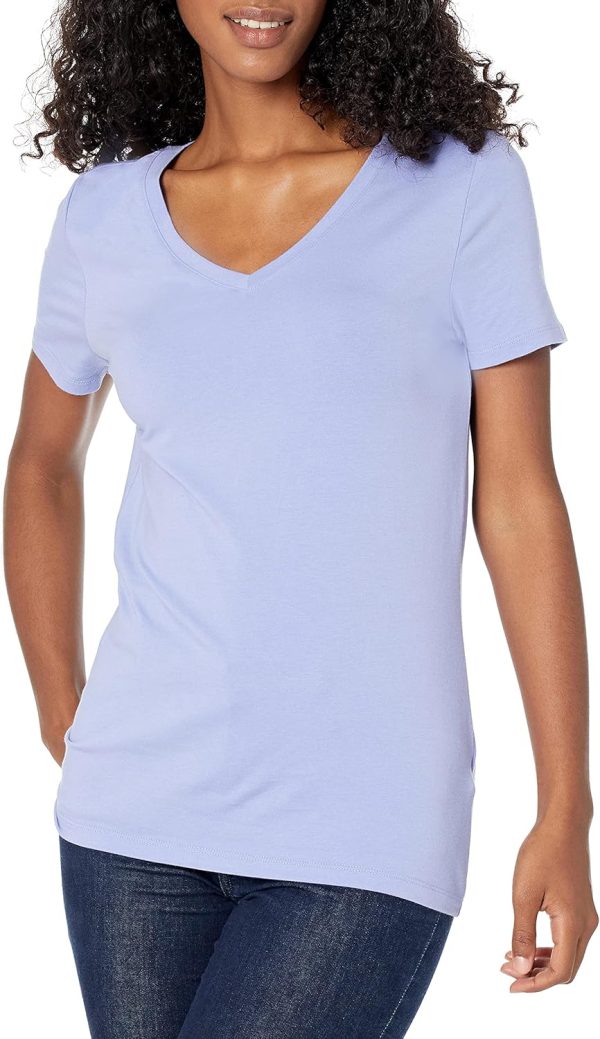 Amazon Essentials Women's Classic-Fit Short-Sleeve V-Neck T-Shirt, - Image 2
