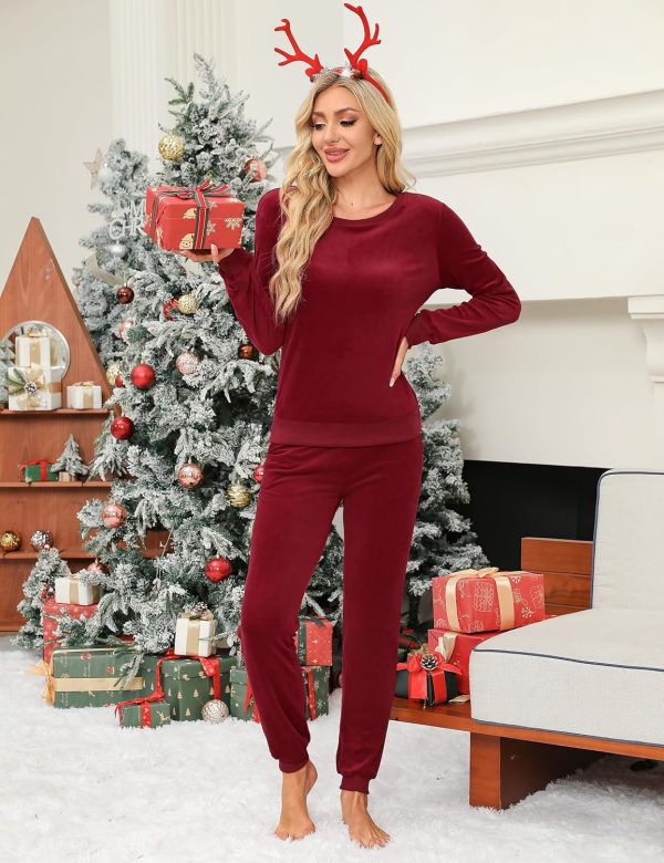Totatuit Track Suits for Women Set Velour Sweatsuits 2 Piece Jogging Suits - Image 4