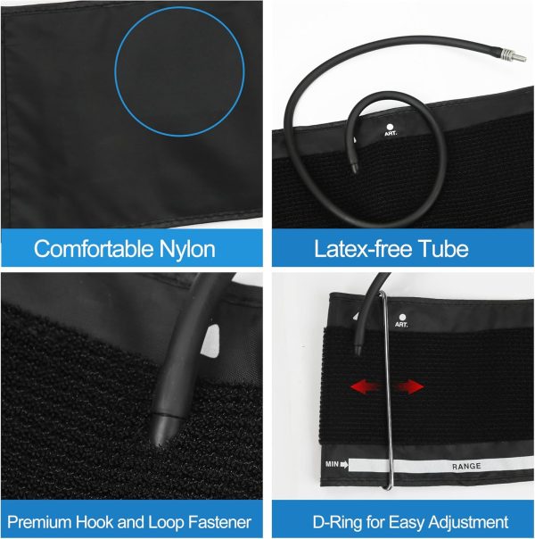 Universal 9"-21" Blood Pressure Replacement Cuff - Wide-Range Fan-shape - Image 6