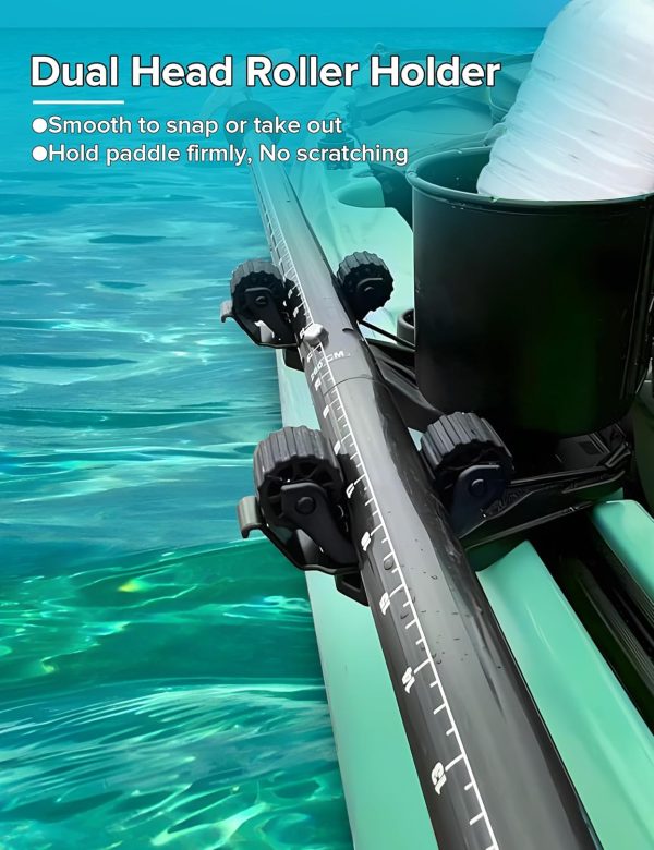 Kayak Paddle Holder, Kayak Accessories for Fishing, Dual Head Kayak Track - Image 3