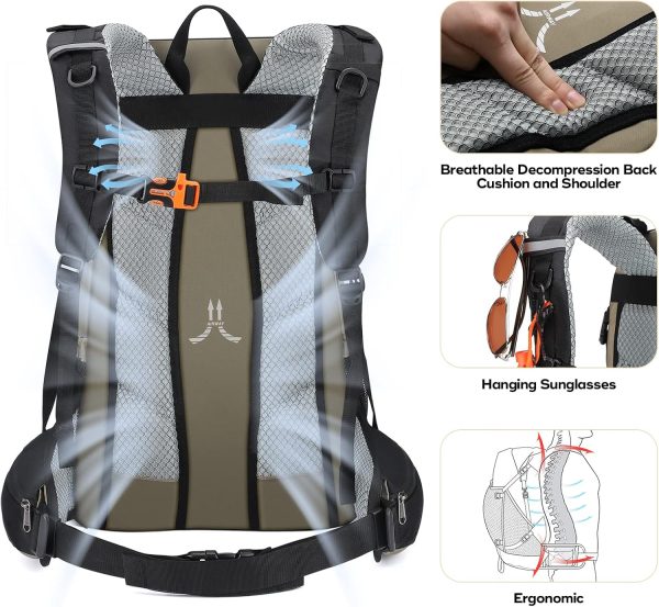 Maelstrom Hiking Backpack,Camping Backpack,40L Waterproof Hiking Daypack - Image 5
