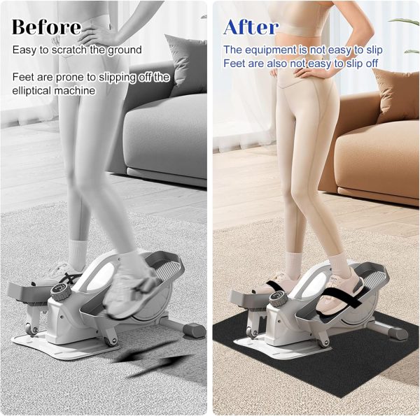 Rainmae Ellipse Leg Exerciser Machine Non-Slip Mat with Pedal Straps, Apply - Image 5