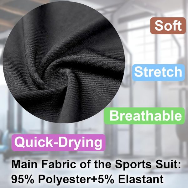Mens 5Pcs Quick Dry Compression Sets Tops Accessories Clothes Equipment for - Image 3