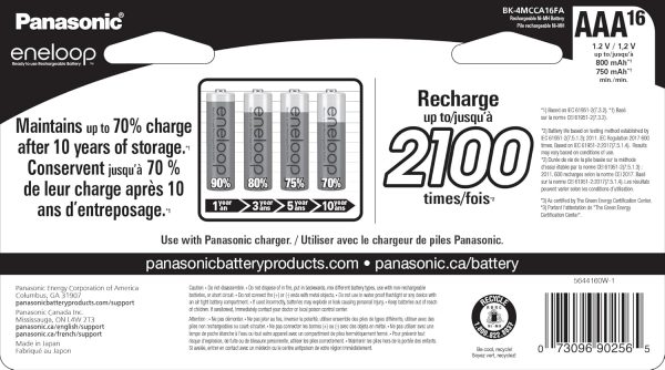 Panasonic BK-4MCCA16FA eneloop AAA 2100 Cycle Ni-MH Pre-Charged - Image 2