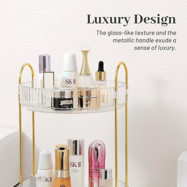 Rotating Makeup Organizer for Vanity, Skincare Make Up Storage Perfume - Image 2