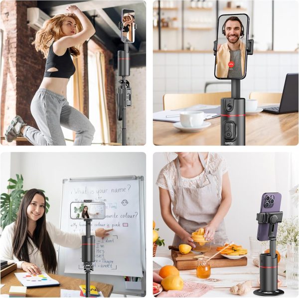 Auto Face Tracking Tripod, No App, Smart Shooting Phone Holder with Remote, - Image 9