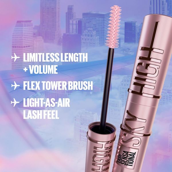 Maybelline Lash Sensational Sky High Washable Mascara Makeup, Volumizing, - Image 3